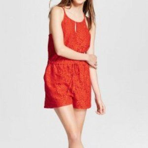 Target Mossimo Red lace romper